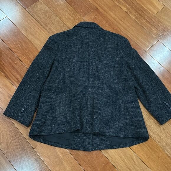 Lauren Ralph Lauren Women's Wool Blend Button-Up Jacket Black Charcoal Size 18W - Picture 6 of 12